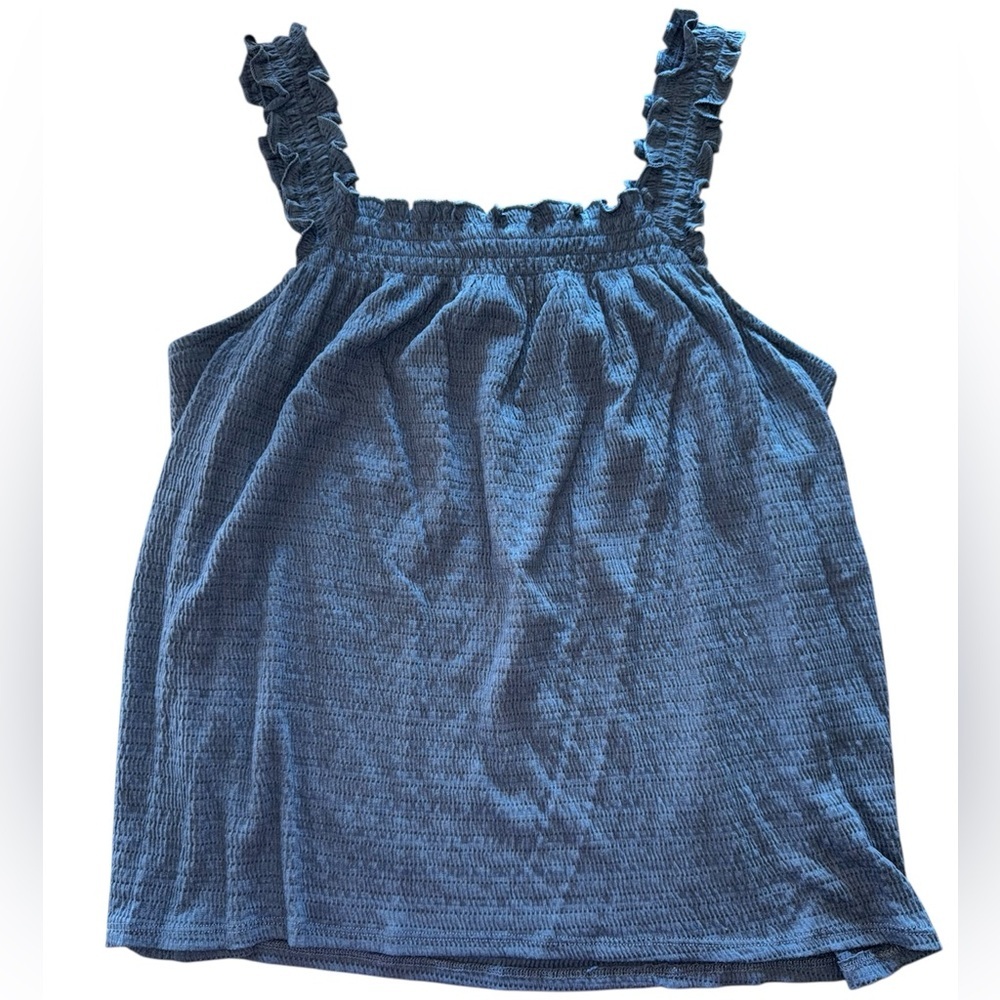 LC Lauren Conrad Navy Ruffled Smocked  Camisole XXL